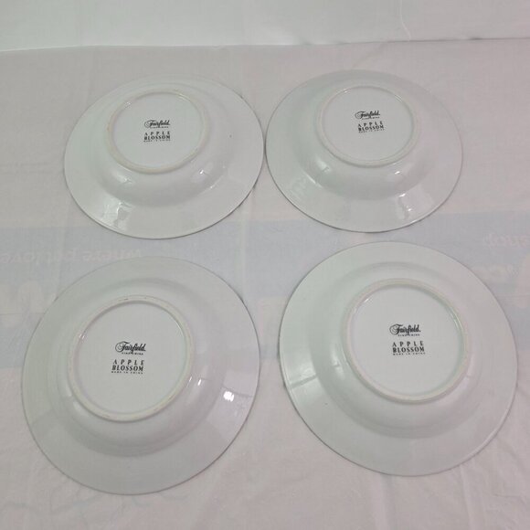 Fairfield Apple Blossom Floral Print 8" Fine China Soup Salad Bowls – Set of 4 - Picture 11 of 14